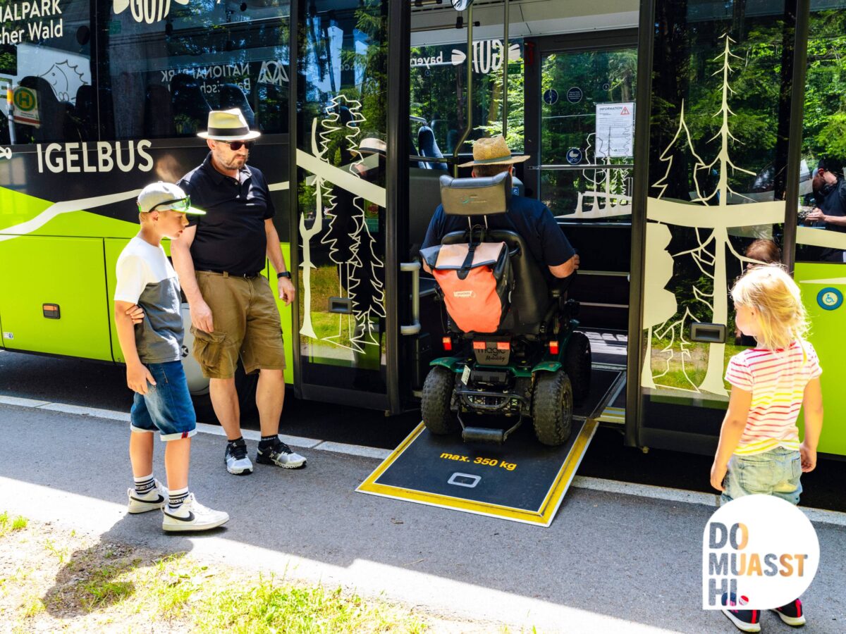 DO MUASST HI Igelbus mit Rollstuhl möglich ÖPNV